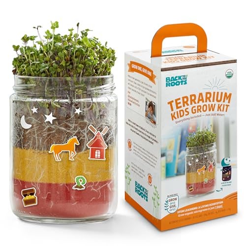 Back to the Roots مجموعة زراعة التيراريوم من باك تو ذا روتس سهلة الاستخدام مجموعة DIY لجميع الأعمار صغيرة - Image 1