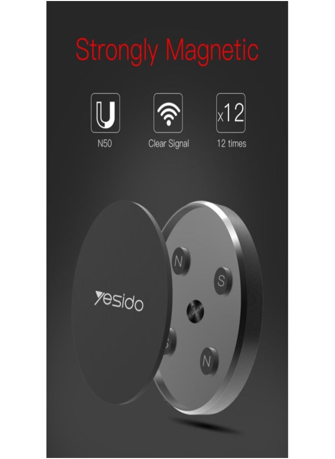 Yesido C38 High Quality Car Accessories Magnetic Phone Holder Car Holder 4 Magnet  - Image 4