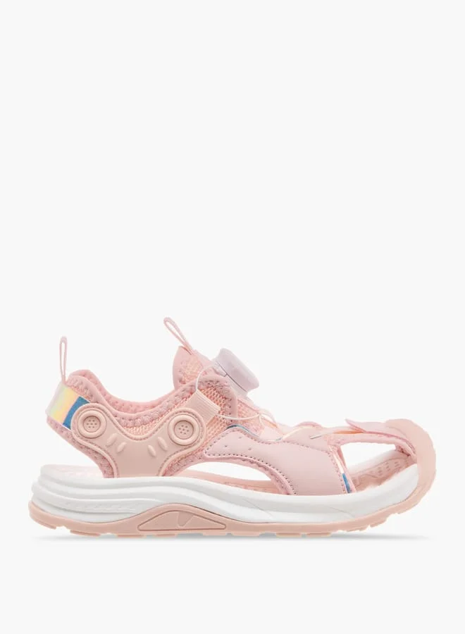 كابا صنادل بناتي بنقوش مع إبزيم دوار