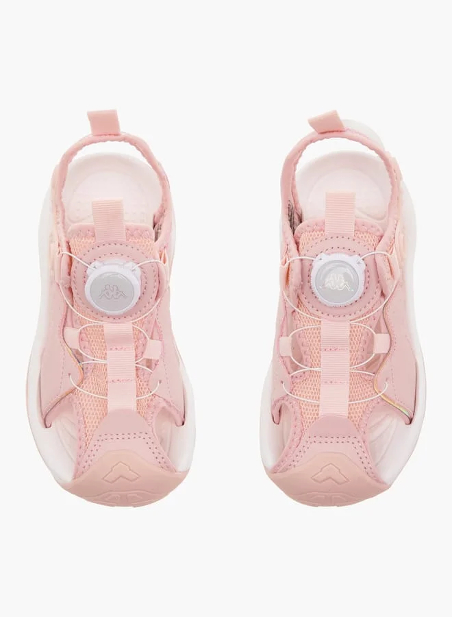 كابا صنادل بناتي بنقوش مع إبزيم دوار