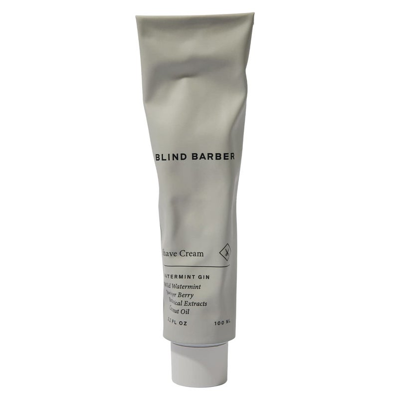 Blind Barber Watermint Gin Shave Cream  Creamy Beard Lather for Men  Protect  Moisturize Sensitive Skin  Good on All Skin Types 32oz  100ml