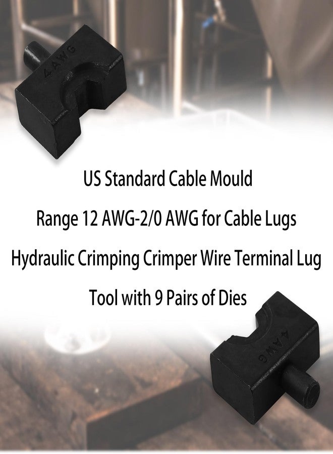 AMZCNC YQK-70 Crimping Dies Include 9 Pairs of US Standard Hex Crimping Dies (12, 10, 8, 6, 4, 2, 1, 1/0, 2/0 AWG) - Image 4