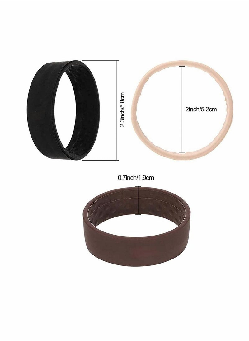 SYOSI - Silicone Hair Ties Ponytail Holder Hairband Foldable Hair Scrunchie Environmental Hair Ring Rope Multifunction Stationarity Elastic Rubber Bands Hair Tie Accessorie for Women Girls, 3 Pcs - Image 1