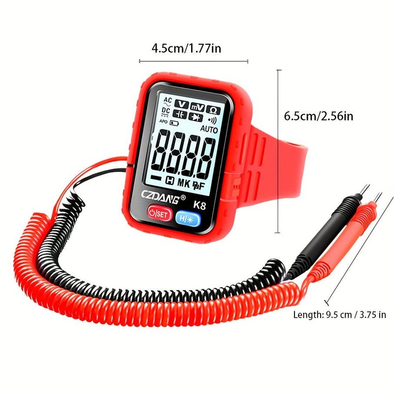 High Altitude Operation Wristband Multimeter Smart High Precision Digital Voltmeter With Watch Case Portable Backlight Multi Functional Tester - Image 5