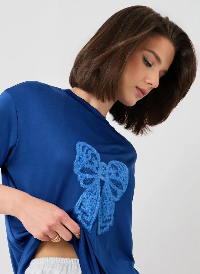 Take Two Take Two Embellished Short Sleeve Regular Fit T-Shirt