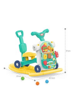 Baby walker - Multi functional sitting scooter, sitting walker, standing walker, push cart and activity table.