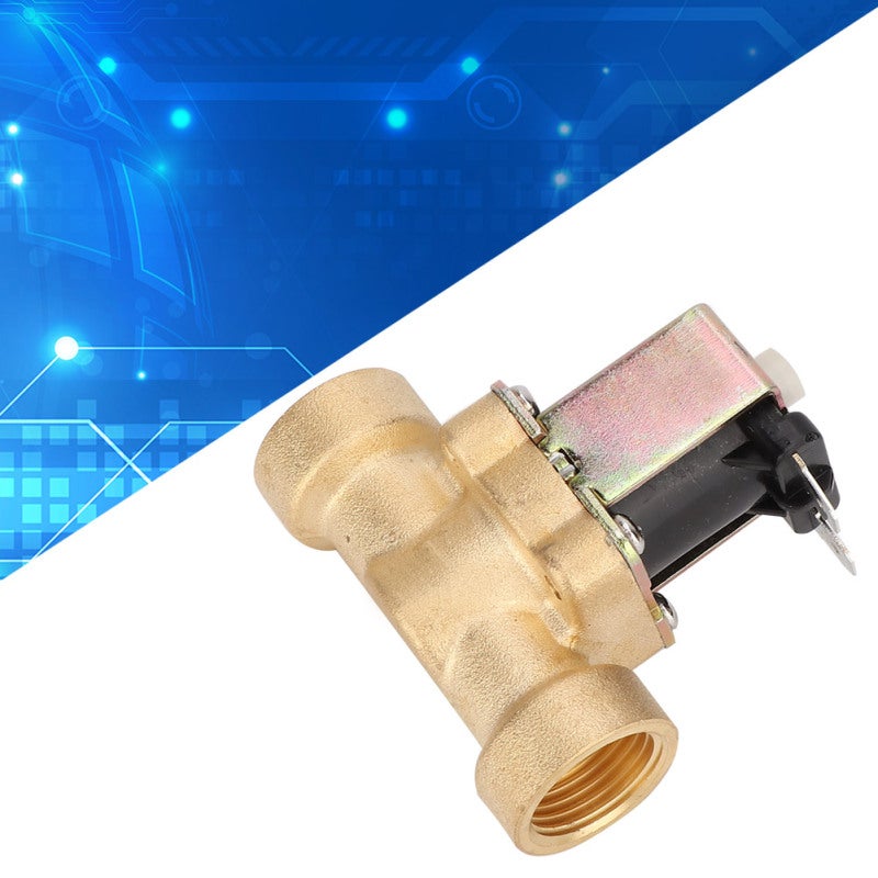 Brass Solenoid Valve DC12V G1/2 Female Thread - Corrosion Resistance Normally Open Electromagnetic Valve for Water Medium Applications - Image 5