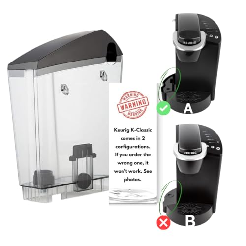HAKANO Replacement Water Reservoir Tank for Keurig K-Classic ONLY - B44, B40, B45, B50, K40, K45, K50, K55 Brewing Systems - 48 oz - CONFIGURATION A - ([ PRO TIP: WATCH VIDEO TO VERIFY CONFIGURATION ]) - Image 1
