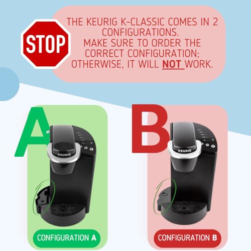 HAKANO Replacement Water Reservoir Tank for Keurig K-Classic ONLY - B44, B40, B45, B50, K40, K45, K50, K55 Brewing Systems - 48 oz - CONFIGURATION A - ([ PRO TIP: WATCH VIDEO TO VERIFY CONFIGURATION ]) - Image 2