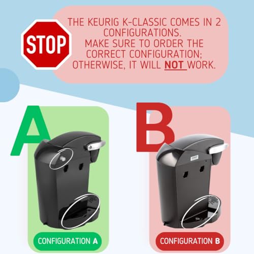 HAKANO Replacement Water Reservoir Tank for Keurig K-Classic ONLY - B44, B40, B45, B50, K40, K45, K50, K55 Brewing Systems - 48 oz - CONFIGURATION A - ([ PRO TIP: WATCH VIDEO TO VERIFY CONFIGURATION ]) - Image 4