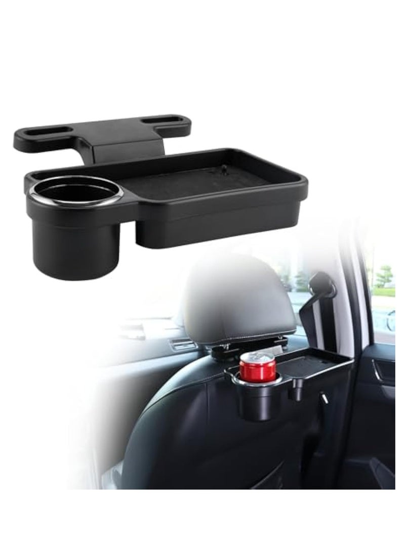 Zikra Cup Holder Tray for Car, Car Headrest Backseat Cup Holder, Detachable Car Trays for Eating, Multifunctional Backseat Car Organizer, Car Back Seat Organizer Foldable Desing, Automotive Accessories - Image 1