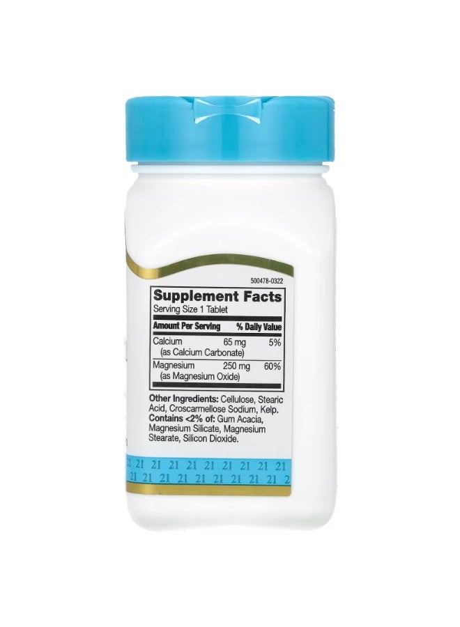 21st Century, Magnesium, 250 mg, 110 Tablets - Image 2