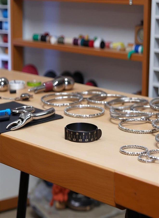 Galepromot Black Bracelet Gauge Sizer, Jewelry Measure Wrist Size Tool, Plastic Bracelet Measure Tool for Jewelry Size Bracelets Bangles, Mandrels Sizers and Mandrels Making Tools and Accessories 15-25cm - Image 2