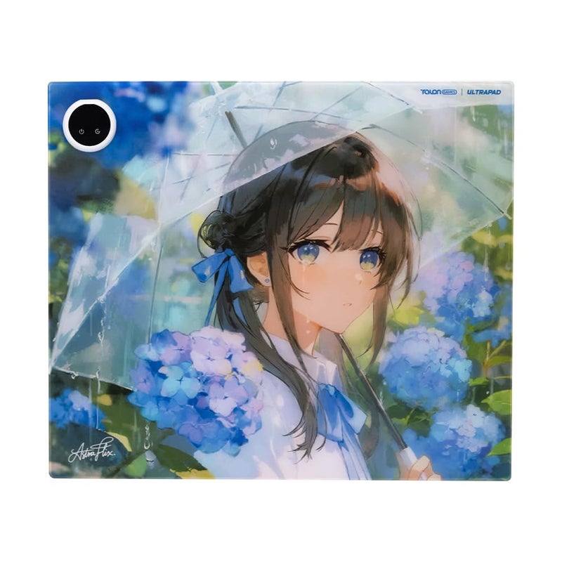 TALONGAMES Heated Glass Gaming Mouse Pad, Large 490Ã—420mm Tempered Glass Mousepad for Esports, 4-Level Temperature Control, Fast Heating, Warm & Cold-Proof, Ultra-Smooth Glide (ULTRAPAD P2â€“Nagisaæ¸š) - Image 1