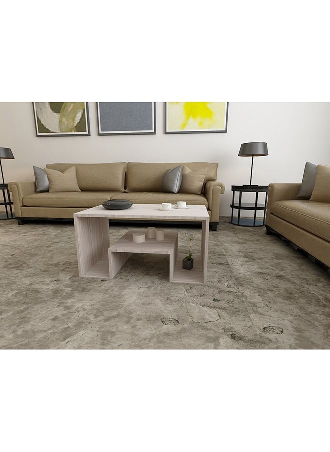 هومزمارت طاوله قهوة خشب ام دى اف اسباني بيج - 50×42×80 سم  - Image 1