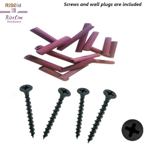 RiseOm Rectangular Shape Glass Clip Clamp Bracket/Folding Bracket of Brass for 8 mm Glass (pack of 4, Black) - Image 5
