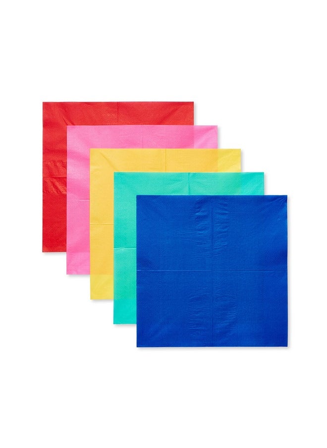 American Greetings - Rainbow Party Supplies Multicolor Lunch Napkins (50Count) - Image 1