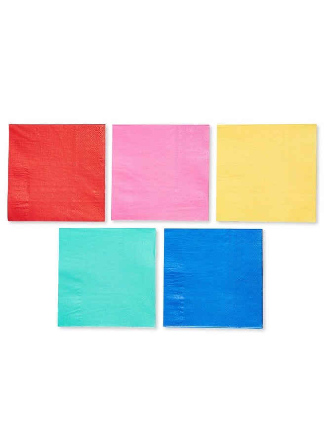 American Greetings - Rainbow Party Supplies Multicolor Lunch Napkins (50Count) - Image 1