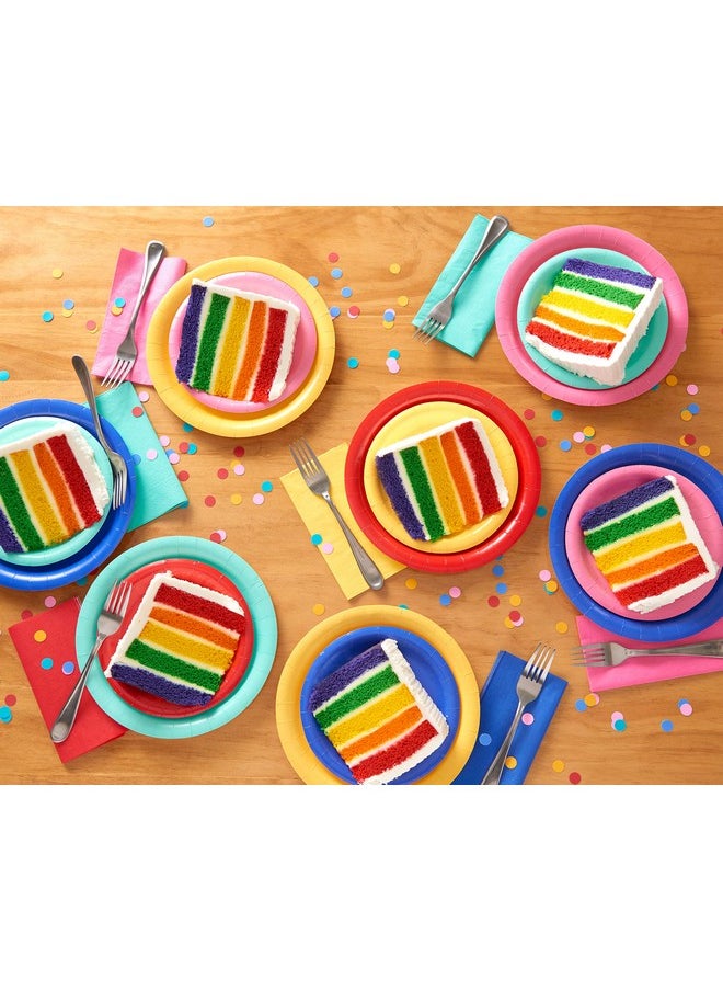 American Greetings - Rainbow Party Supplies Multicolor Lunch Napkins (50Count) - Image 1