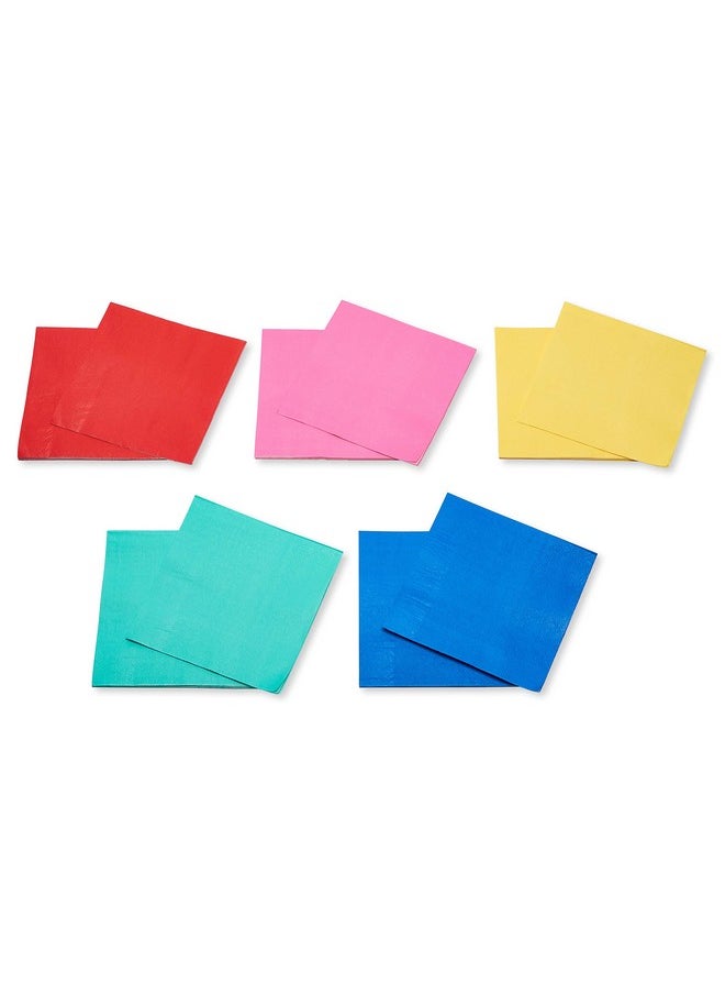 American Greetings - Rainbow Party Supplies Multicolor Lunch Napkins (50Count) - Image 1