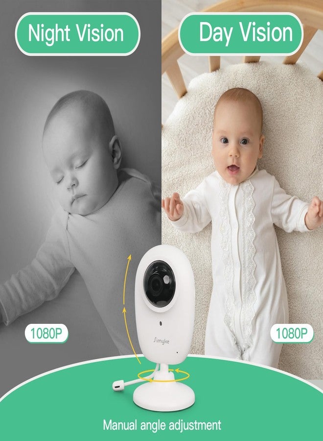 Simyke Smart Video Baby Monitor,1080P Baby Room Camera, APP Control,WiFi On/Off Switch,AI Detection, Cry Monitor and Lullabies, HD Night Vision, Two-Way Audio, Cloud & SD Card Storage - Image 5