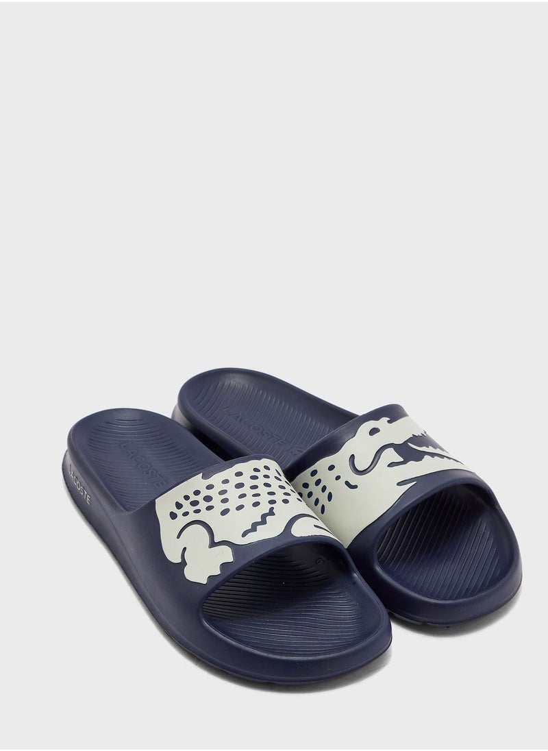 LACOSTE - Croco Printed Slides - Image 1