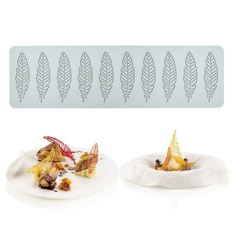 Chocolate Silicone Molds 3D Hollow Feather Leaf Fondant Mold Geometric Shaped Candy Mold Cupcake Cake Topper Sugar Craft Cake Decoration C_134  392  012inch