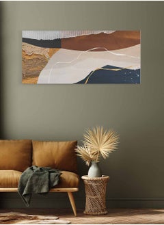 LOWHA Panorama Canvas Wall Art Stretched Over Wooden Frame with Abstract Art Painting  - Image 3