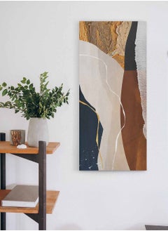 LOWHA Panorama Canvas Wall Art Stretched Over Wooden Frame with Abstract Art Painting  - Image 1