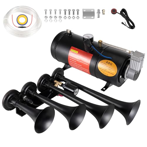 BANHAO Train Horns Kit for Trucks 180dB Super Loud Truck Air Horn with 150 PSI 12V Air Compressor Air Tank Can for Truck Car Jeep SUV Train Pickup Boat and Other Vehicles - Image 1