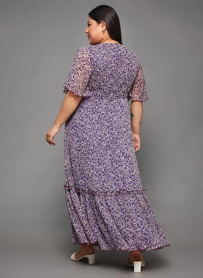 Miss Chase Miss Chase Plus Size Floral Print Maxi Dresses
