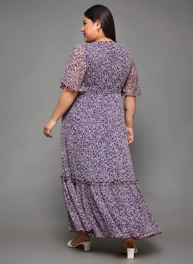 Miss Chase Plus Size Floral Print Maxi Dresses - Image 3