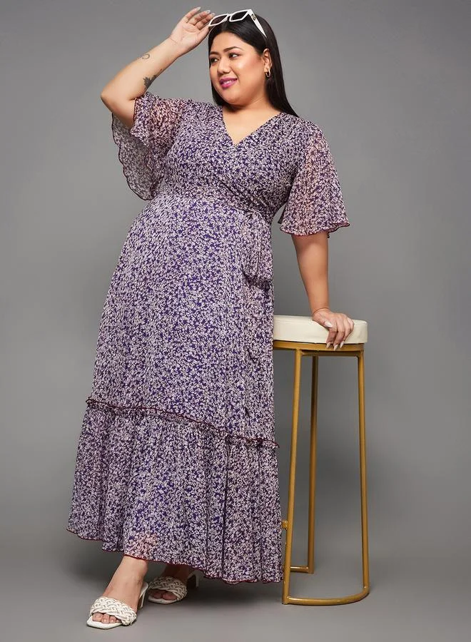 Miss Chase Miss Chase Plus Size Floral Print Maxi Dresses
