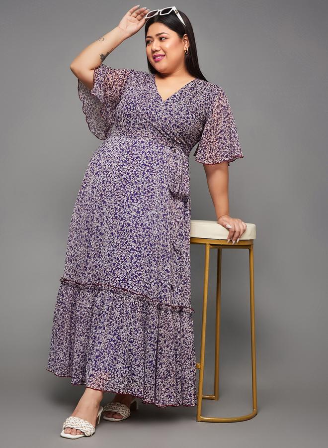 Miss Chase Plus Size Floral Print Maxi Dresses - Image 5