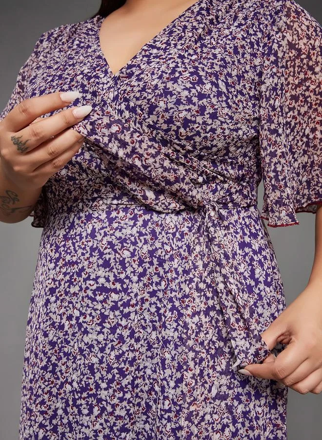 Miss Chase Miss Chase Plus Size Floral Print Maxi Dresses