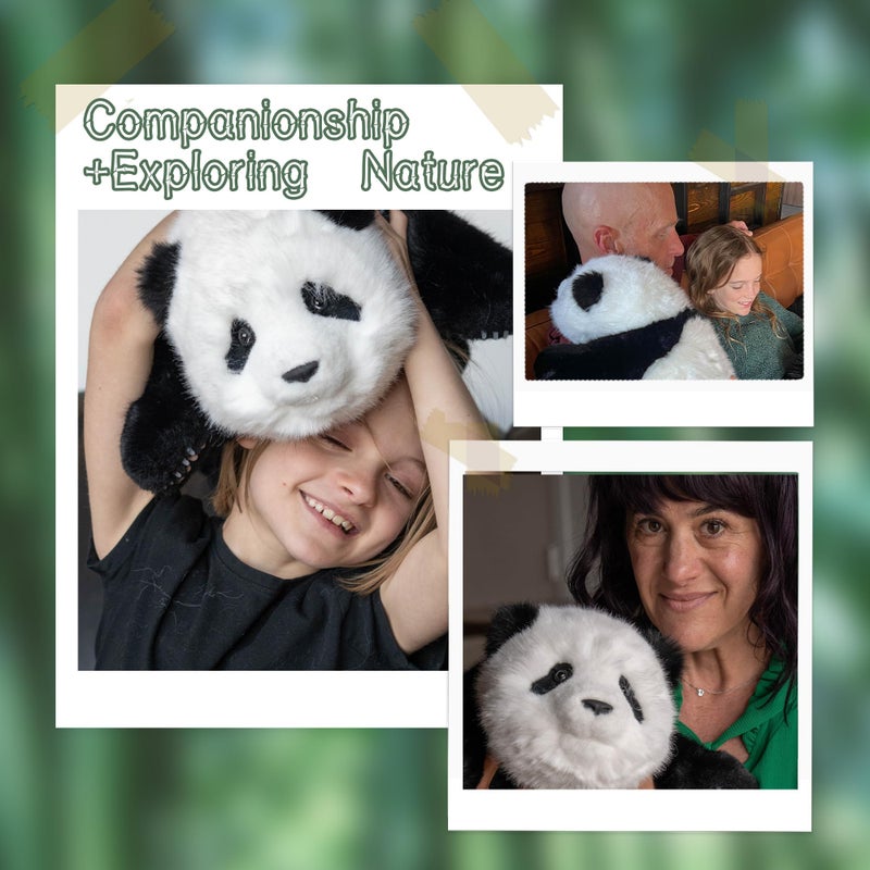 Chongker Weighted Panda Stuffed Animals, Panda Plush for Companion â€œMengLanâ€, Handmade Realistic Giant Panda Plush 4 LBS, 18" Lifelike Animals - Image 4
