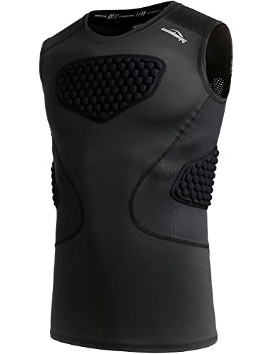 COOLOMG Youth Baseball Chest Protector Padded Shirt Kids Rib Heart Guard Sternum Protection for Softball Football Lacrosse Goalies XL - Image 1