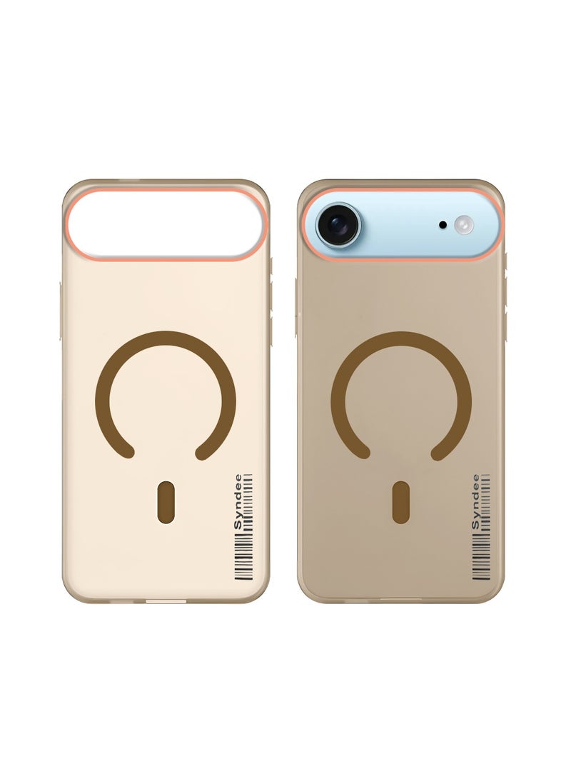 Syndee Apple iPhone Air 5G 2025 Syndee Series Hybrid Translucent Magsafe with Magnetic Charging Raised Camera Lips Elegant Look Case Cover - Brown - Image 2