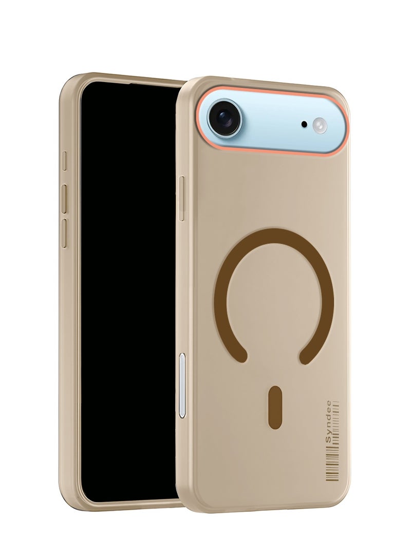 Syndee Apple iPhone Air 5G 2025 Syndee Series Hybrid Translucent Magsafe with Magnetic Charging Raised Camera Lips Elegant Look Case Cover - Brown - Image 1