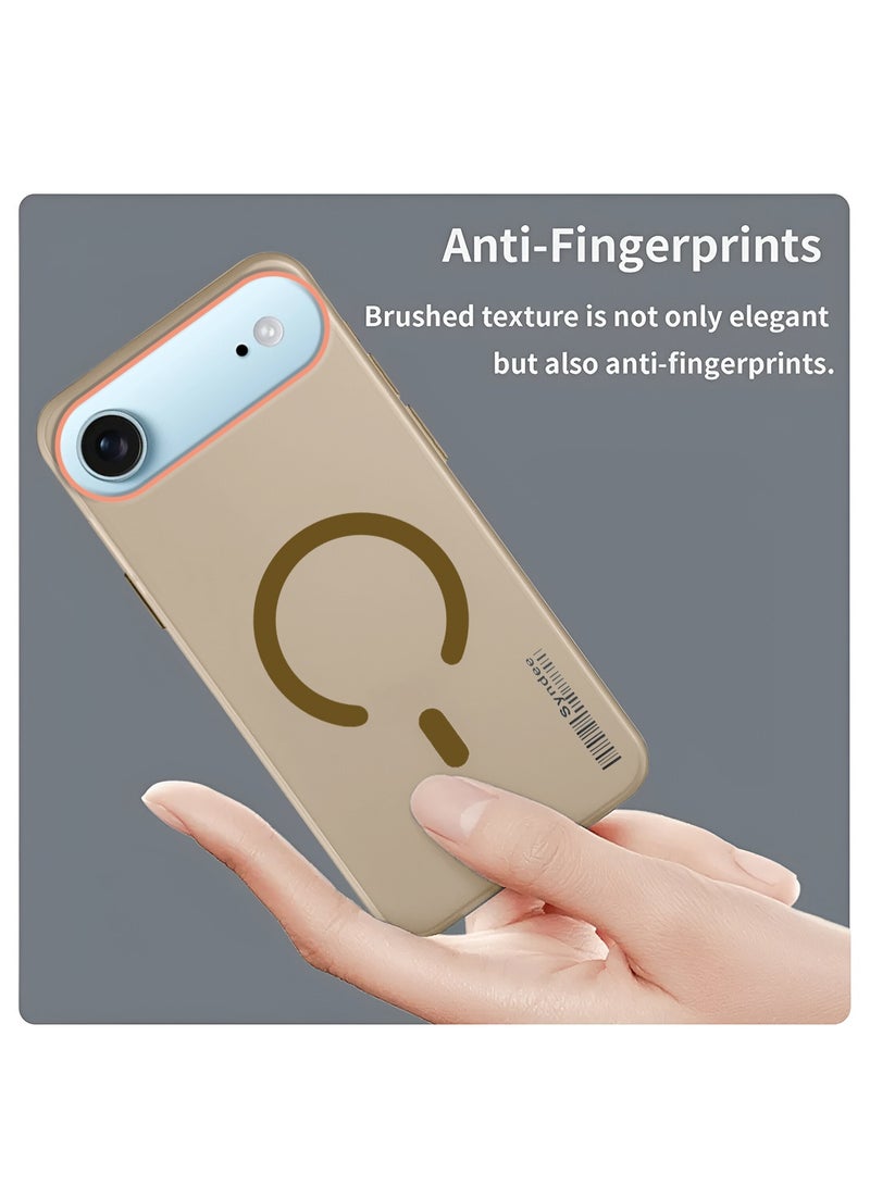 Syndee Apple iPhone Air 5G 2025 Syndee Series Hybrid Translucent Magsafe with Magnetic Charging Raised Camera Lips Elegant Look Case Cover - Brown - Image 4