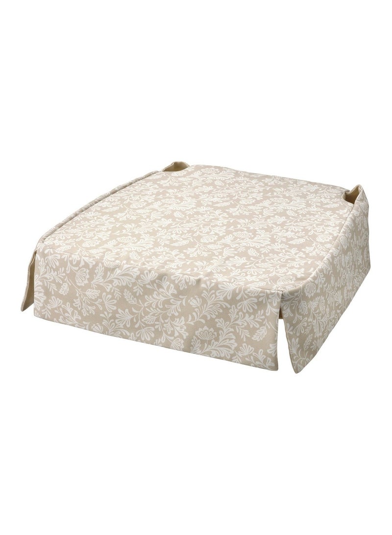 Chair Pad Beige White 35 Cm