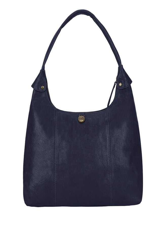 ANTONIO VALERIA Allison Braided Blue Leather Hobo Bag for Women - Image 5