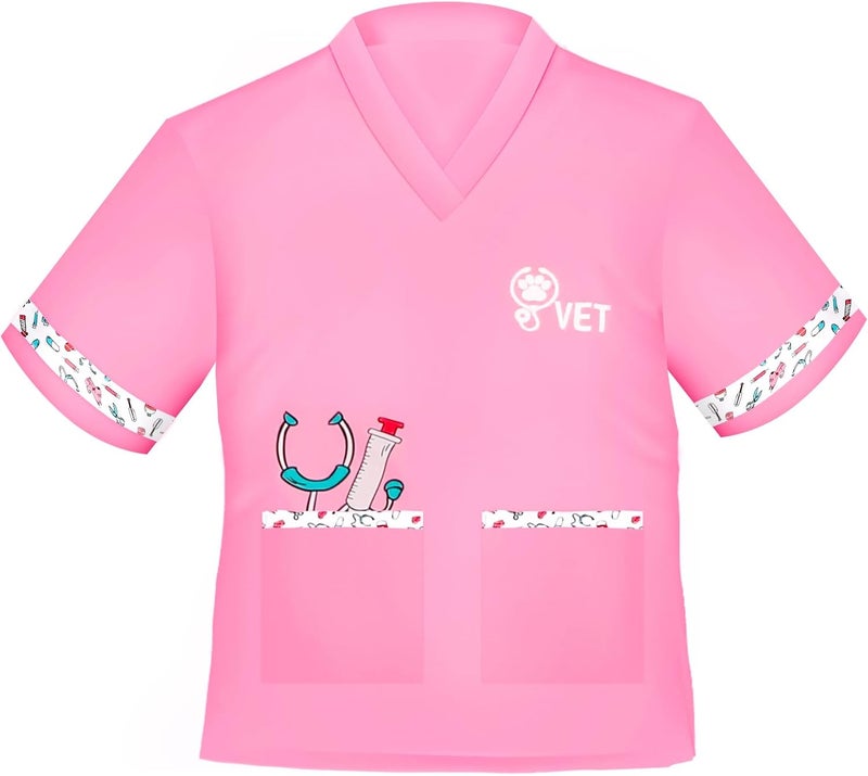 ANPHILE Kids Veterinarian Costume, Kids Doctor Vet Costume Outfit Pretend Play Dress Up Set for Career Day - Image 2