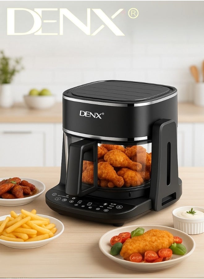دينكس - قلاية هوائية وشواية 2 في 1 من DENX موديل DX3411 – متعددة الوظائف بسعة 4.5 لتر، بقدرة 1400 واط، للطهي الصحي بدون زيت، مع شاشة رقمية ولمسة واحدة، مثالية للقلي والشوي والتجفيف والتحميص وتسخين الطعام وتخمير الزبادي وتحضير البيتزا والمعجنات - Image 1
