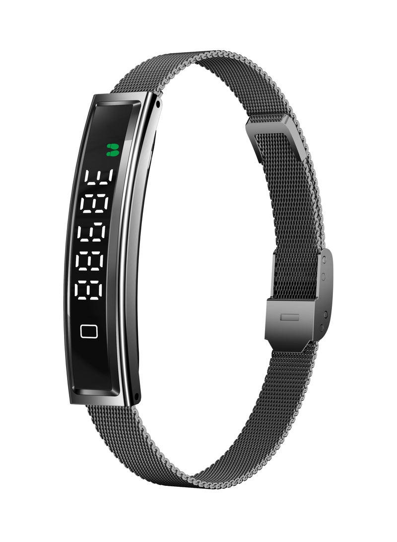Walpck Smart Bracelet,Activity&Fitness Trackers,Touch Screen/Sleep Tracker/Heart Rate/Blood Oxygen,5ATM Waterproof,Multiple Sports Modes,Free App for iOS Android (Black) - Image 1
