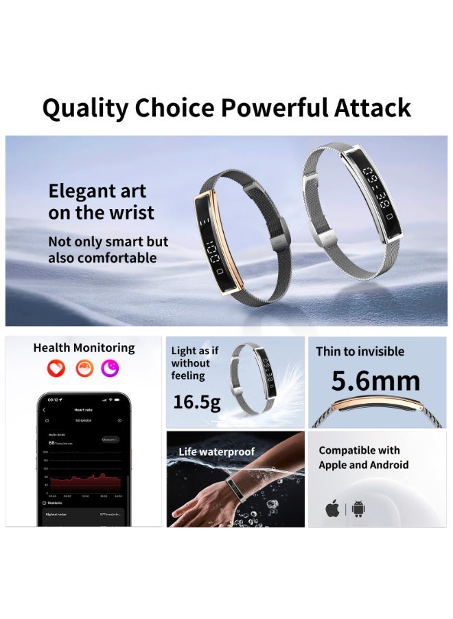 Walpck Smart Bracelet,Activity&Fitness Trackers,Touch Screen/Sleep Tracker/Heart Rate/Blood Oxygen,5ATM Waterproof,Multiple Sports Modes,Free App for iOS Android (Black) - Image 5