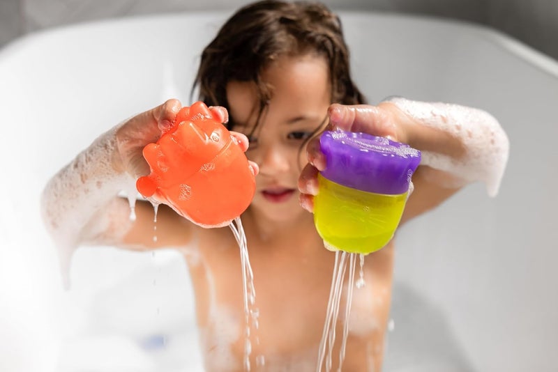 Ubbi Translucent Interchangeable Bath Toys for Baby and Toddler, Colorful Mix and Match Baby Bathtub Toys, Set of 4 - Image 4