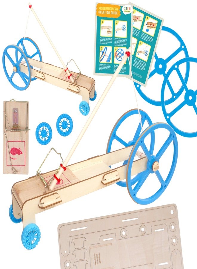 STEM Inventions Mousetrap Car Kit (2-Pack) - Hands-On Physics & Engineering STEM Kits for Classroom Projects, Force & Motion Experiments, Elementary and Middle School Science Lessons, Ages 8 and up - Image 1