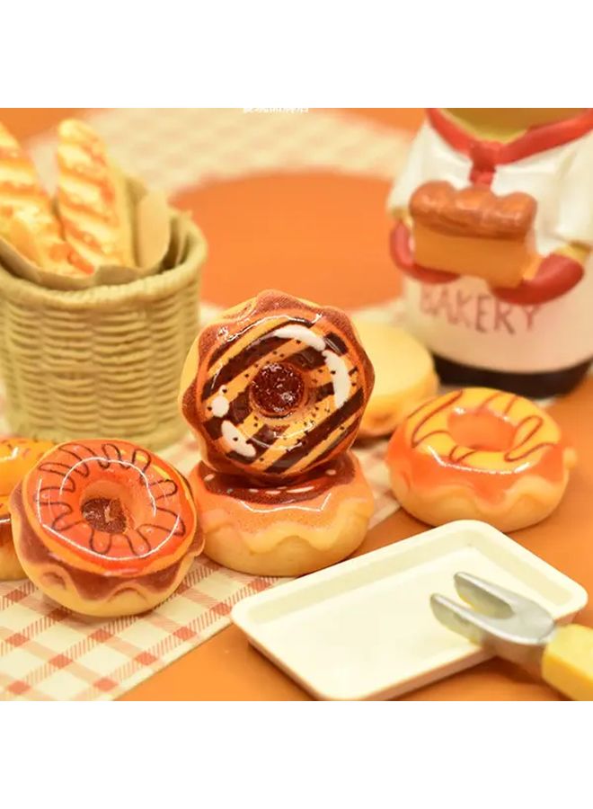 3pcs Dollhouse Mini Donut Prop Set Realistic Bakery Decor Random Styles - Image 3