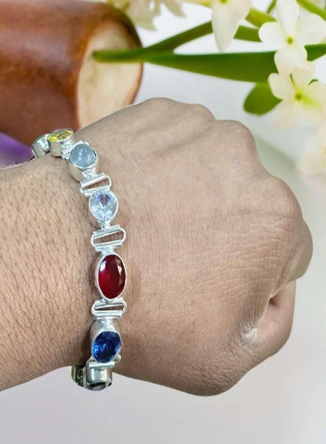 SANKALAN CREATIONS سوار خرز معدني من سانكالان كرييشنز للرجال والنساء، سوار للحماية الروحية والشفاء والتأمل والطاقة، سوار مطاطي للجنسين لتعزيز اليقظة الذهنية - Image 3